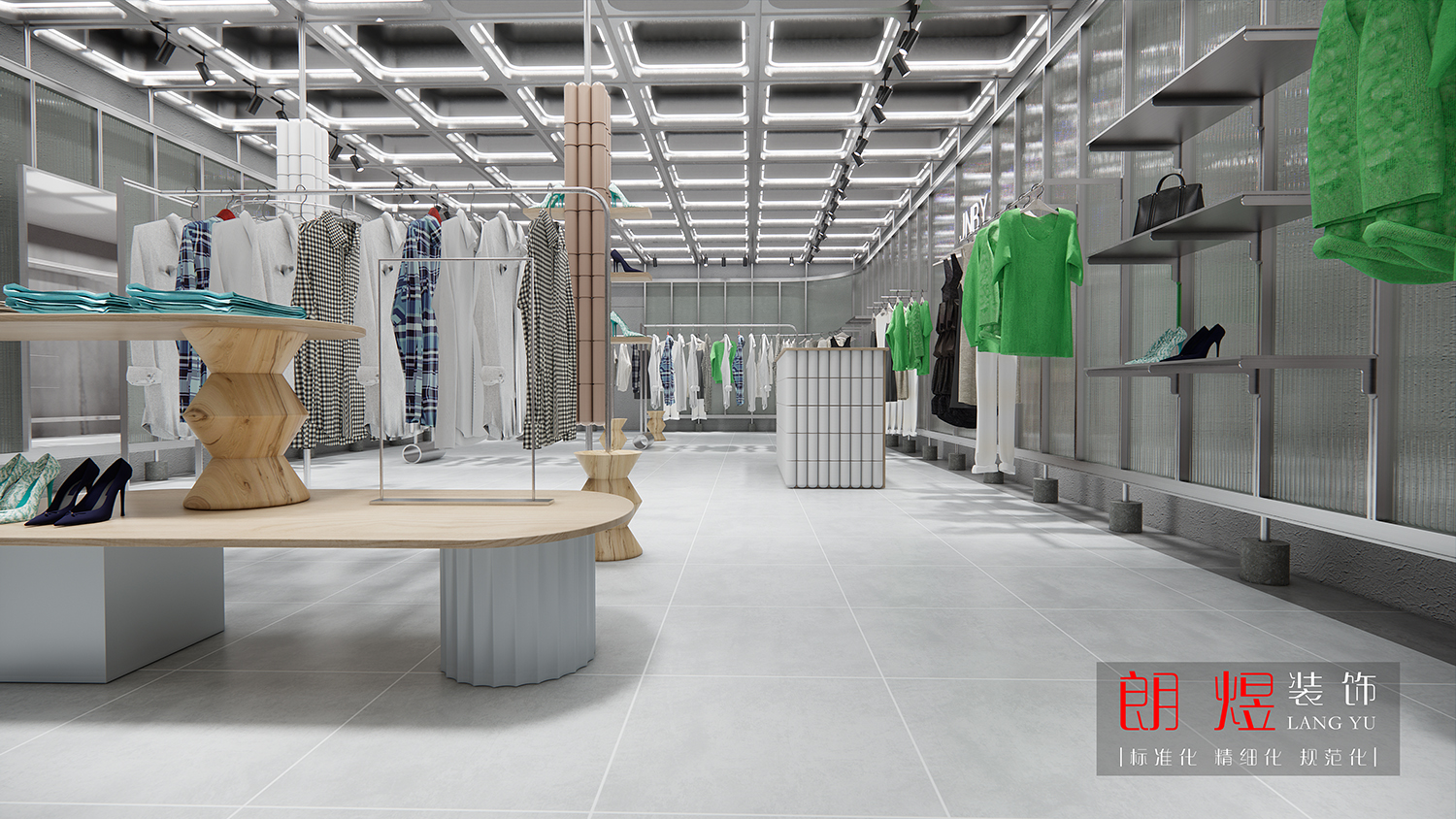 2022年簡約時(shí)尚服裝店裝修效果圖