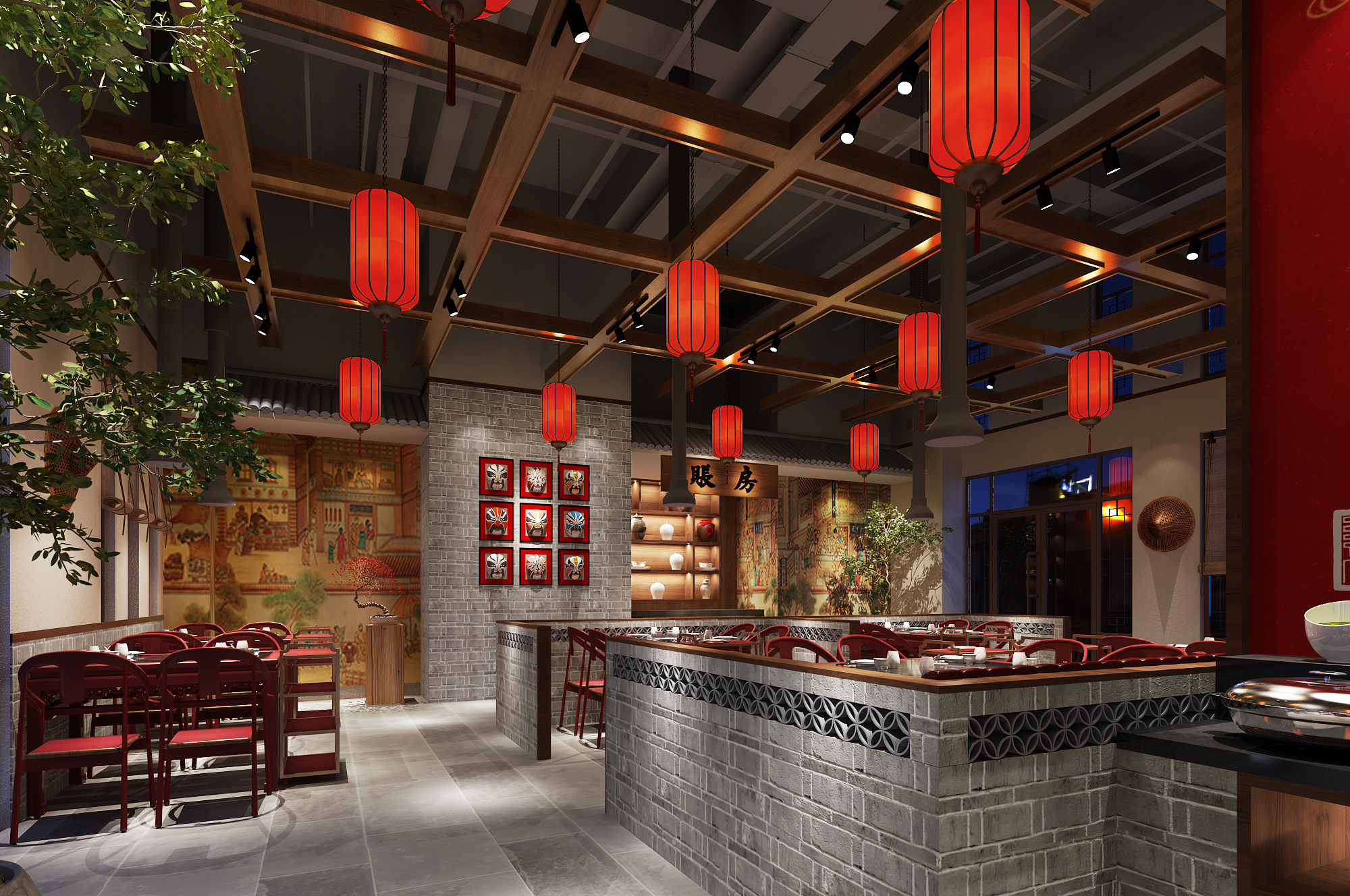 成都火鍋店裝修設(shè)計(jì)