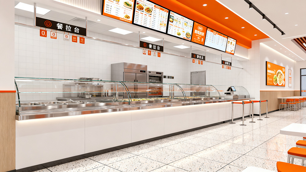 餐飲店出餐口無(wú)障礙設(shè)計(jì)裝修效果圖